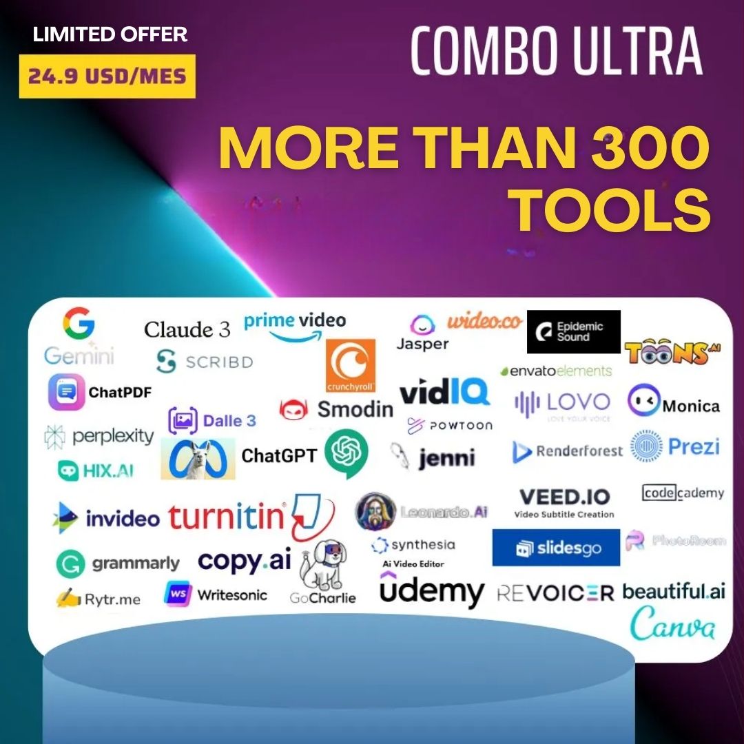 COMBO CHATGPT PLUS PREMIUM (MORE THAN 25 TOOLS)
