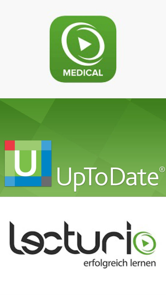 Acceso completo por 1 año a UpToDate y Lecturio, las mejores herramientas para médicos y estudiantes de medicina. Incluye información médica basada en evidencia, cursos en video y preparación para exámenes como USMLE, ENARM y MIR.