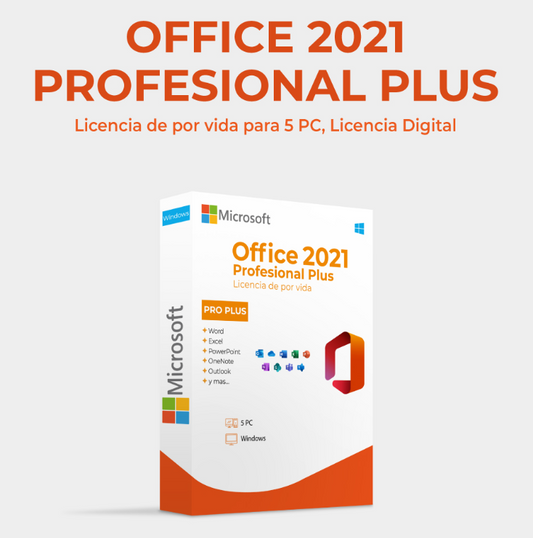 OFFICE 2021 PROFESSIONAL PLUS (5 PC)💻